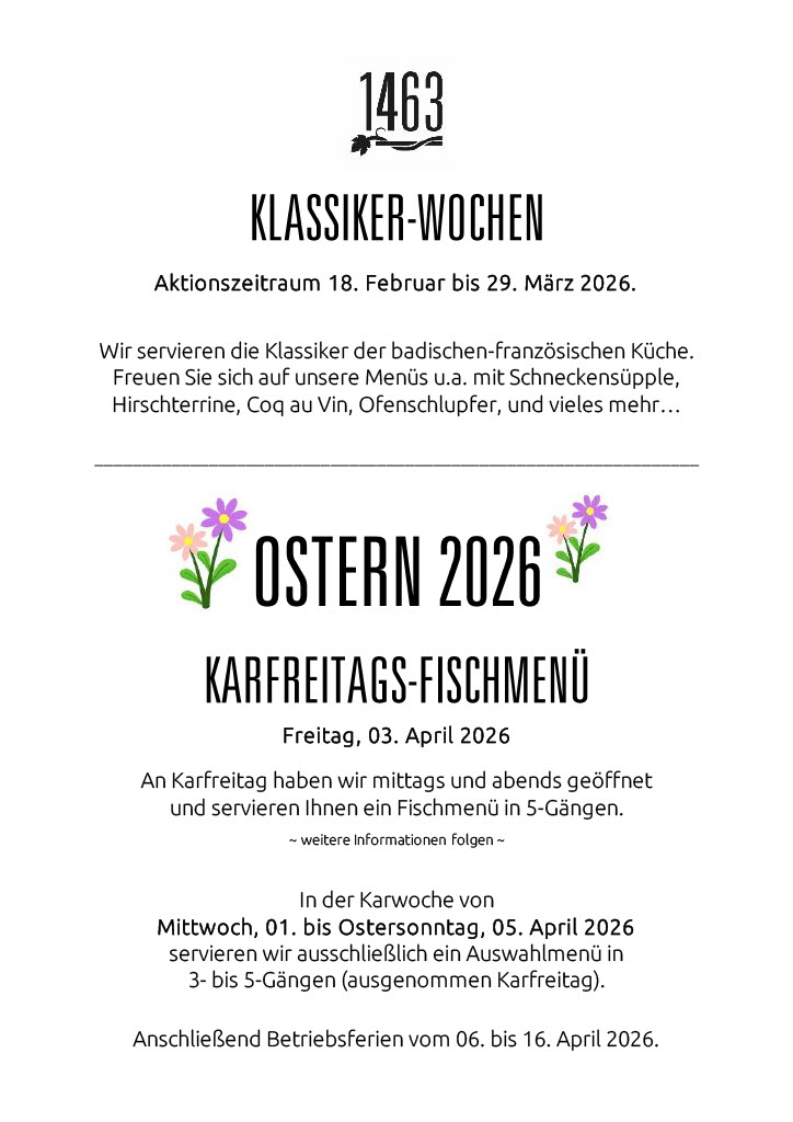 Klassiker Wochen_Ostern 2026